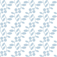 geometric seamless pattern floral with abstract leaves