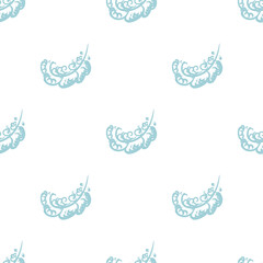 seamless pattern with feathers of birds