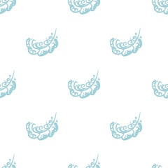 seamless pattern with feathers of birds