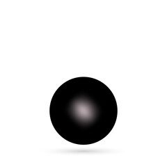 Black realistic 3d ball, pearl. Decor element. Beauty and fashion. eps 10