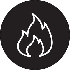 flame glyph icon