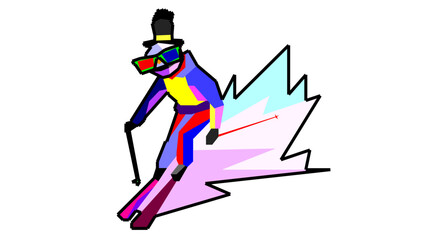 Fototapeta premium snowball skiing