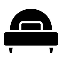 single Bed glyph icon