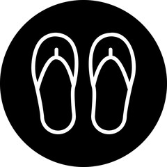 slippers glyph icon