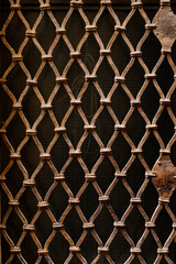 Forged lattice of the monastery type. Close-up