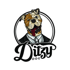 Dirty dog with suit