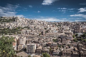 Wonderful View of Modica City Centre, Ragusa, Sicily, Italy, Europe, World Heritage Site