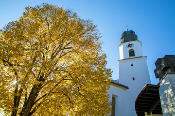 Kirche - Allgäu - Ofterschwang - Kirchturm - Herbst