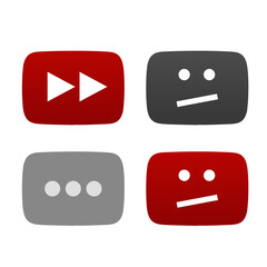 Video deleted icon, unavailable or deleted video sign, vector