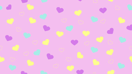 Seamless Background with Hearts