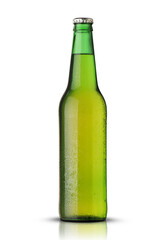 green full bottle with beer