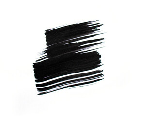 black brush strokes on the white background