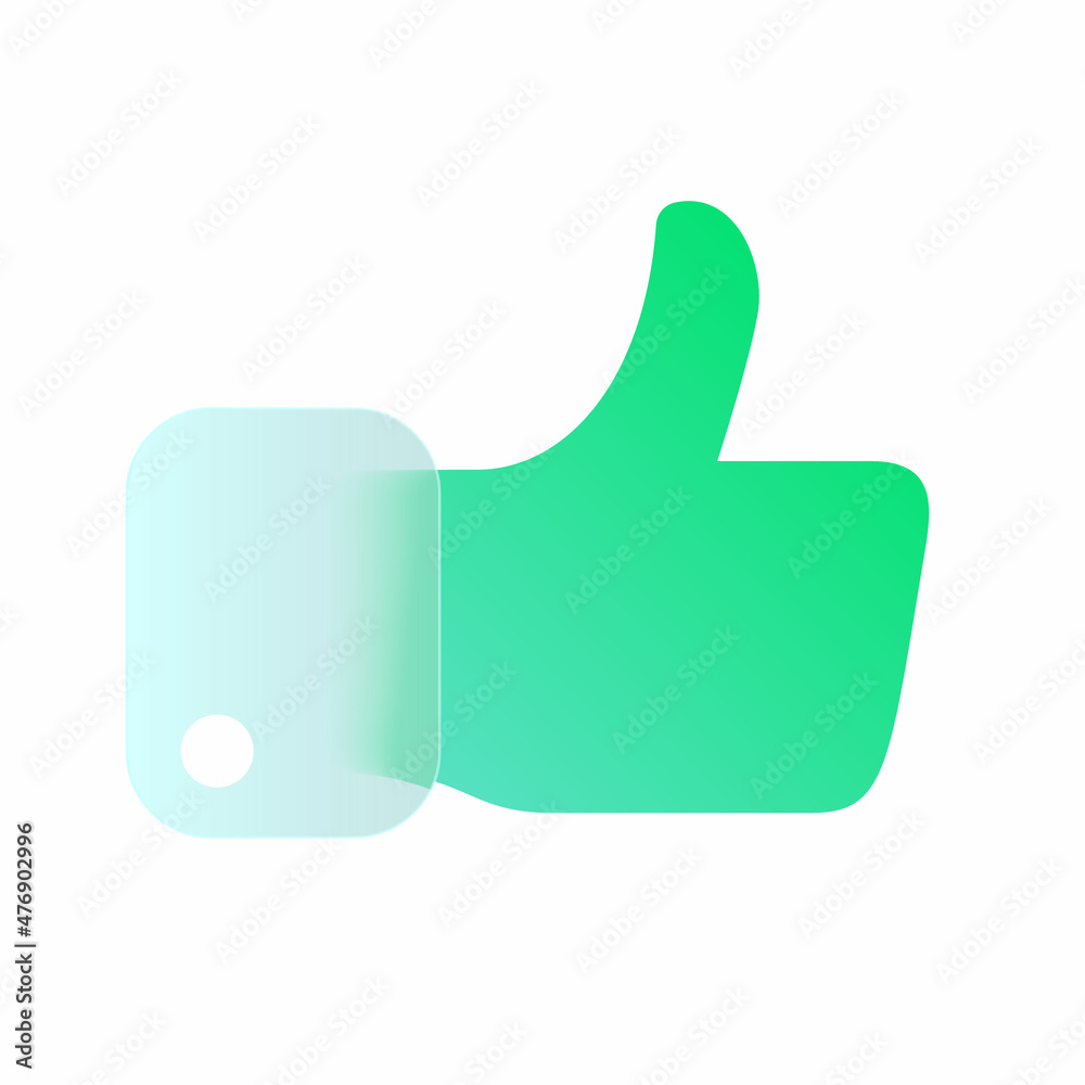 Aufkleber Vector modern trend icon in the style of glassmorphism with gradient, blur and transparency. like symbol and icon