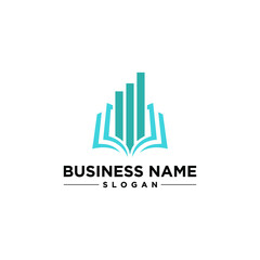 Book Finance Growthi Simple Modern Logo Vector