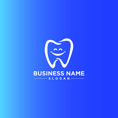 Fototapeta premium Tooth Smile Dentist Vector Logo Design