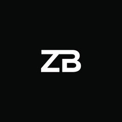 ZB Letter Logo Design Vector 