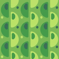 Tapeten Grün Abgerundetes abstraktes nahtloses Muster - Akzent für alle Oberflächen.