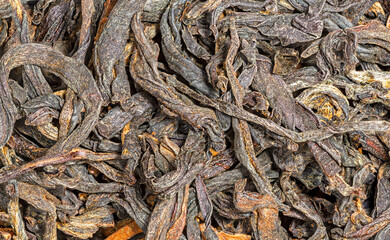 Chinese classic red tea, super macro photo