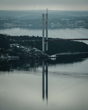tj&ouml;rn bron in west sweden archipelago during winter
