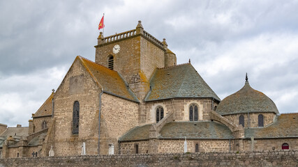 Barfleur, small city in Normandy, the church Saint-Nicolas
