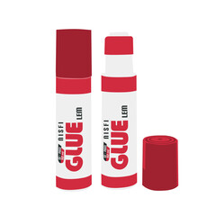 vector set of glue bottles