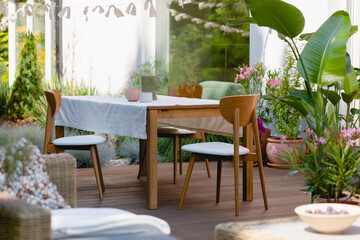 Living room in the garden