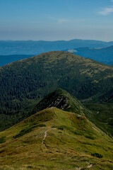 Incredible view of the mountain range. Mountain landscape