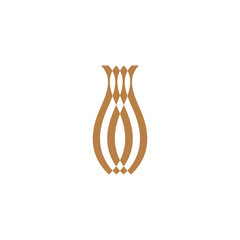 Urn luxury logo design vector template