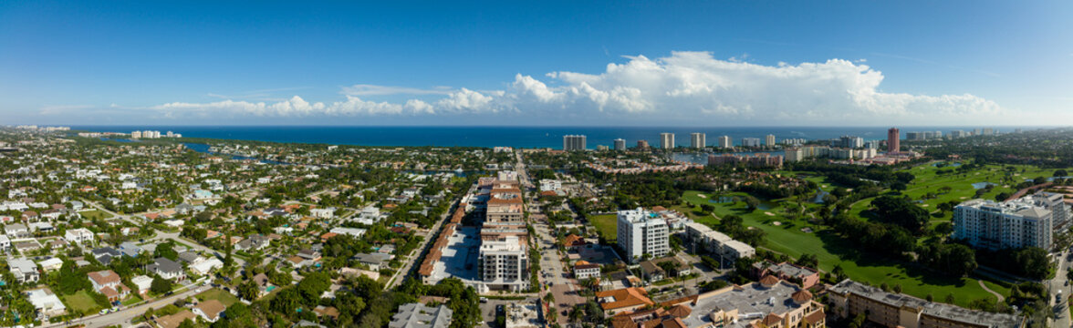 Aerial panorama Boca Raton FL