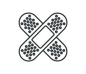 Vector adhesive bandage icon. Modern flat design vector illustration.