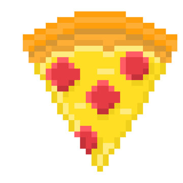 Pixel Illustration of slice of pizza