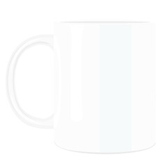 White coffee mug mock up vector svg template for print on demand design	
