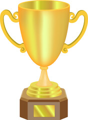 Golden trophy cup design