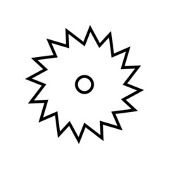 Saw circle line icon, vector logo isolated on white background