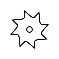 Saw circle line icon, vector logo isolated on white background