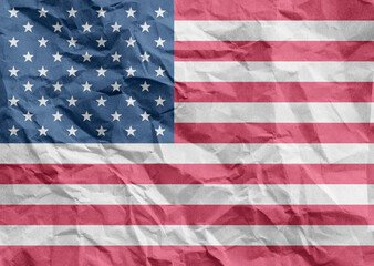 Naklejka premium Waving American flag. the sign of the USA. State symbol of the Americans.