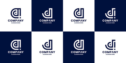 set of modern letter D logo monogram for your business