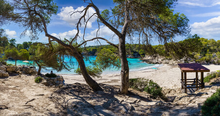 Landscape with Cala en Turqueta, Menorca islands, Spain