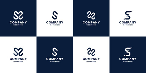 creative letter s, s s logo collections - obrazy, fototapety, plakaty