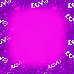 Purple square frame for Valentine&rsquo;s Day. Background for holidays.