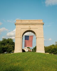Fototapeta na wymiar The Memorial Arch in Huntington, West Virginia