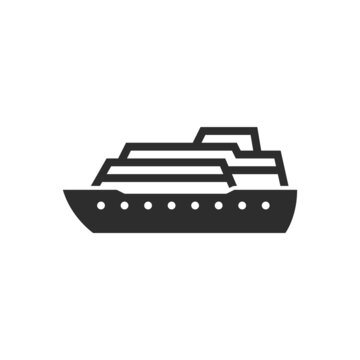 cruise ship icon. marine travel and sea cruise transport