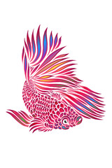 beautiful  design vector beauty of colorful betta fish with beautiful fins for wallpaper or clothing