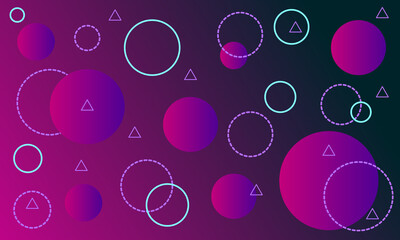 background with circle and triangle shapes for copy space presentation, banner, flyer card, or cover