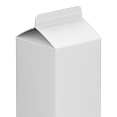 Milk box isolated on white background. 3D Illustration.