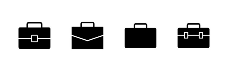 Briefcase icons set. suitcase sign and symbol. luggage symbol.