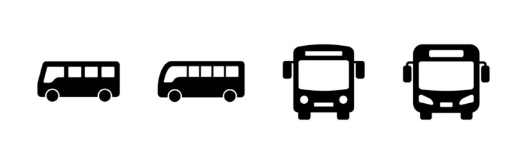 Bus icons set. bus sign and symbol