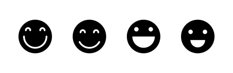 Smile icons set. smile emoticon icon. feedback sign and symbol