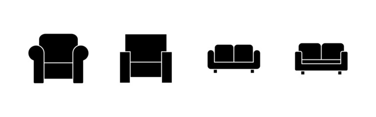 Sofa icons set. sofa sign and symbol. furniture icon