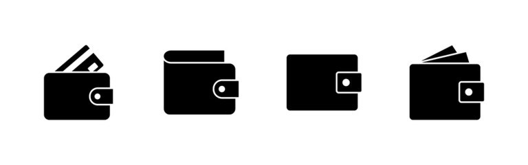 Wallet icons set. wallet sign and symbol